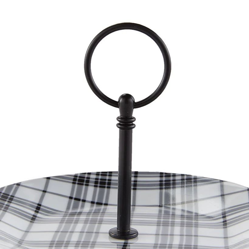 2-Tiered Plaid Tray - Image 2
