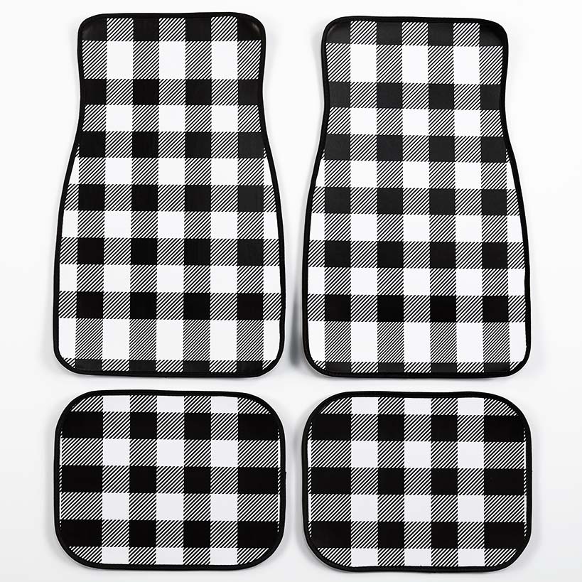 4-Pc. Monogram Plaid Car Mat Set - Image 3