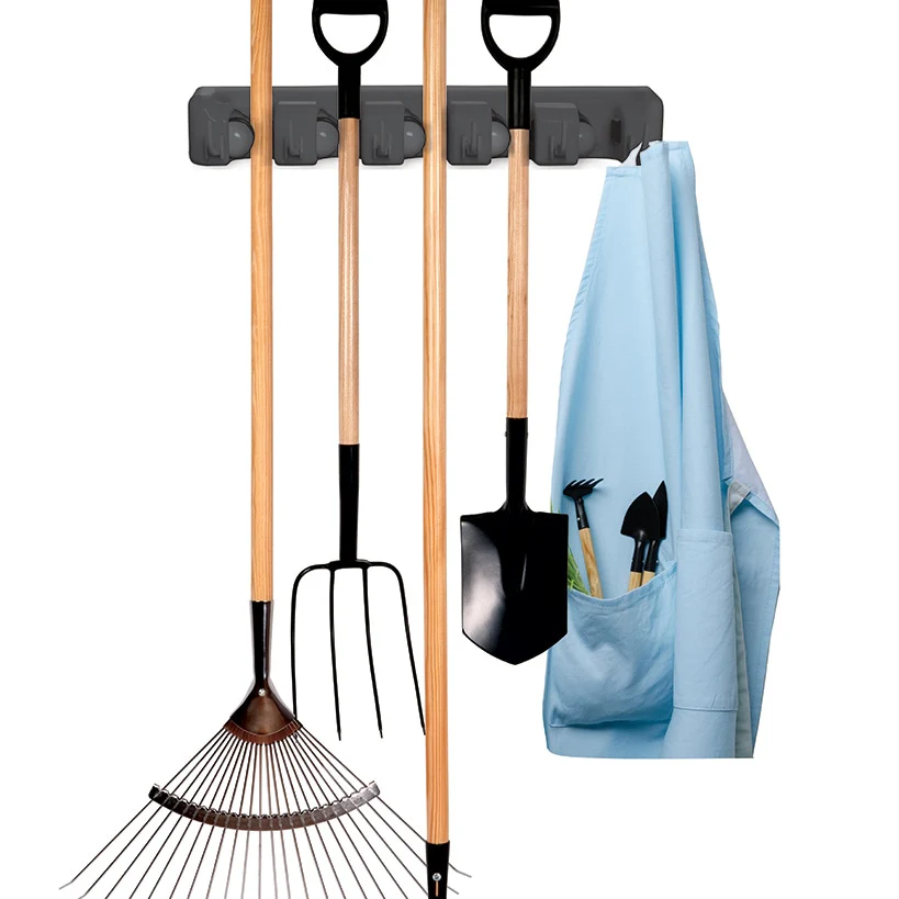 5-Slot Mop and Broom Wall Organizer - Image 6