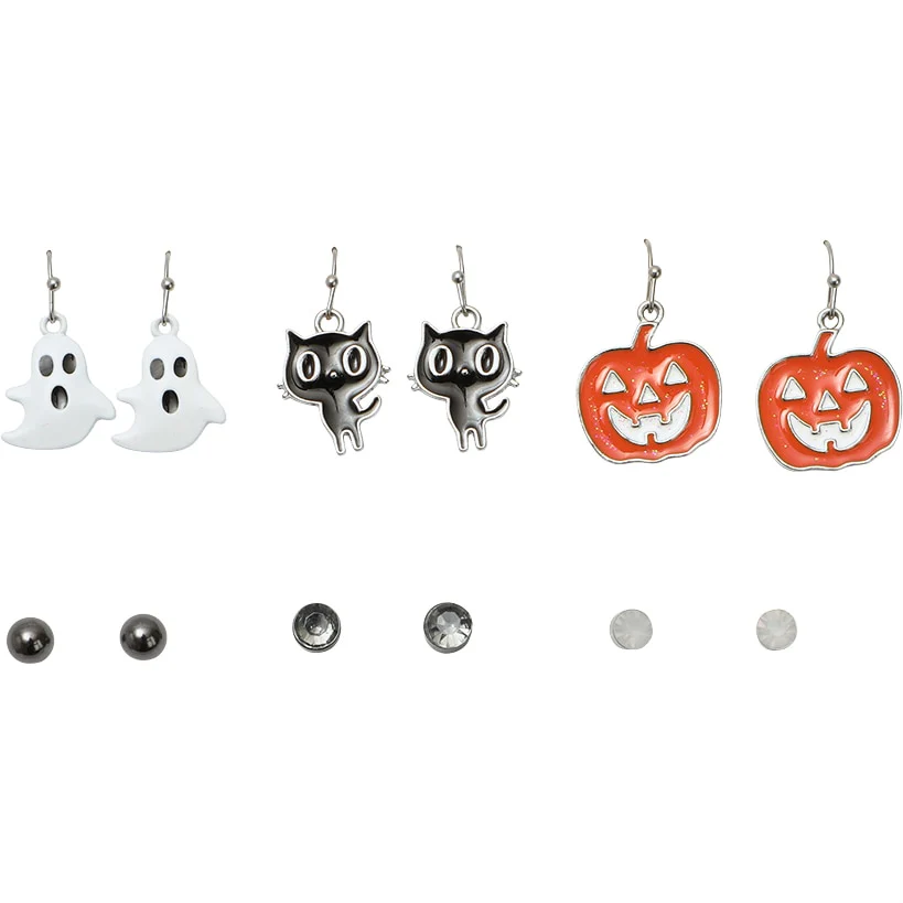 6-Pk Halloween Earrings - Image 2