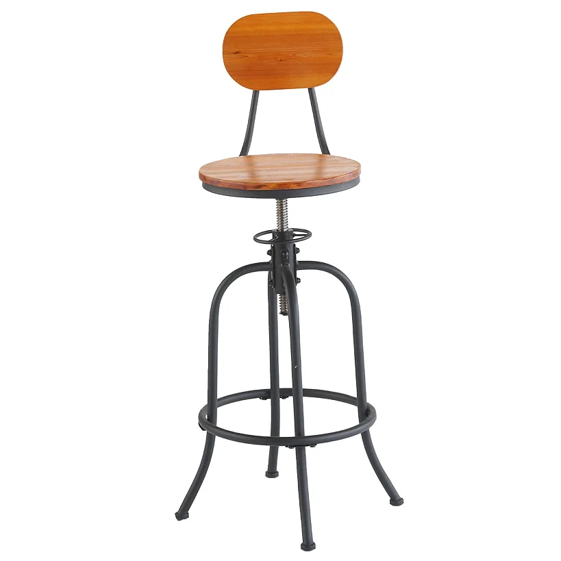 Adjustable Swivel Stool with Back - Image 9
