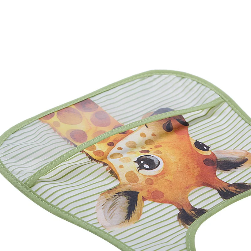 Baby Food-Catching Colorful Bibs - Set of 3 - Image 4
