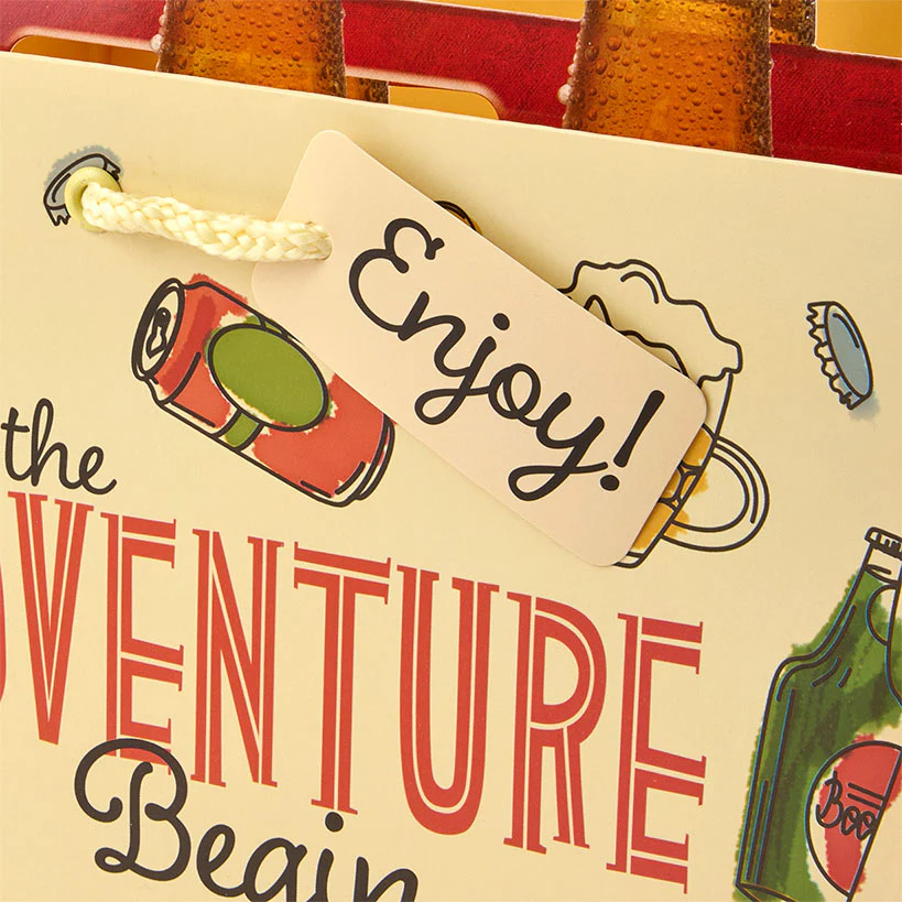 Beer Bottle Gift Bag Set - 3-Pk. - Image 3