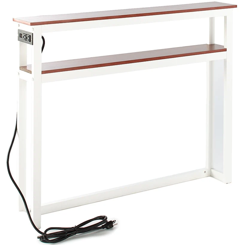 Behind-the-Sofa Long and Narrow Console Table with USB Port and Outlet - Image 10