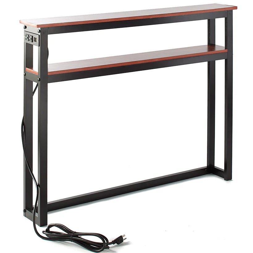 Behind-the-Sofa Long and Narrow Console Table with USB Port and Outlet - Image 11