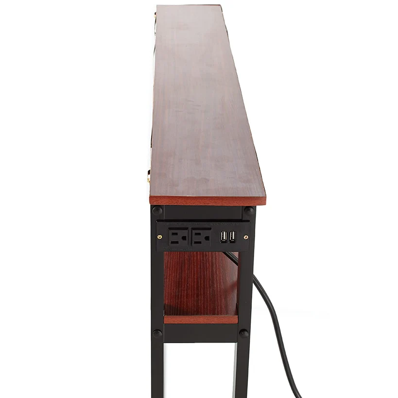 Behind-the-Sofa Long and Narrow Console Table with USB Port and Outlet - Image 7