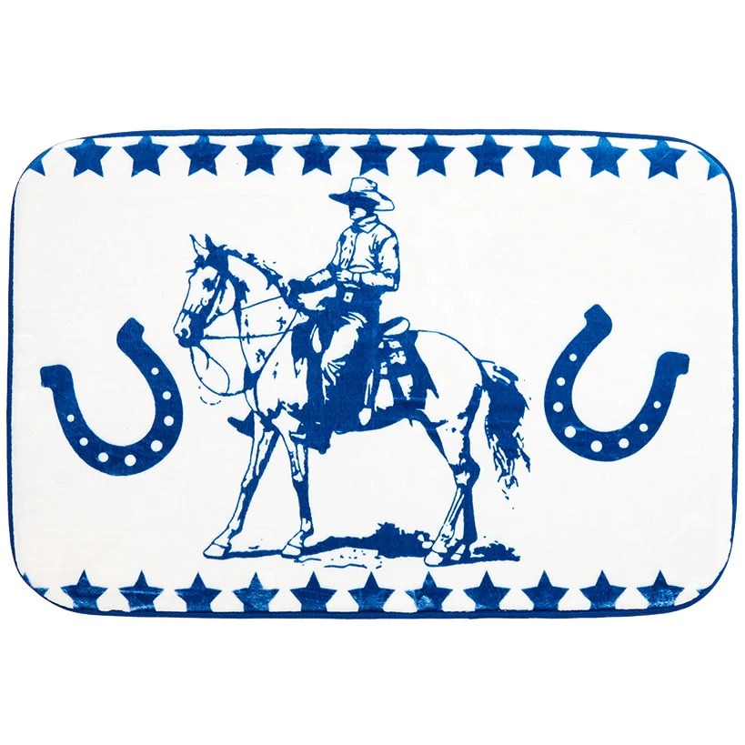 Buckaroo Cowboy Shower Curtain, Bath Rug, Hand Towels, Valance, or Hooks - Image 4