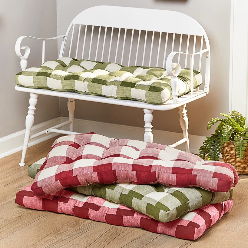 Buffalo Check Bench Cushion - Image 3