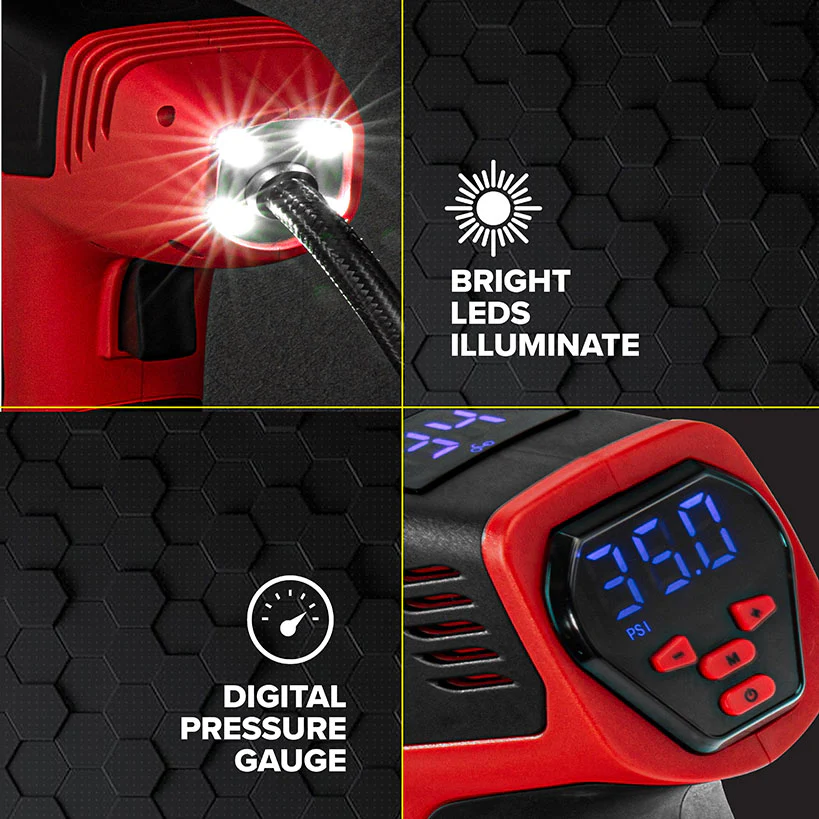 Bullseye™ Pro Rechargeable Tire Inflator - Fast, Portable, and Efficient - Image 7