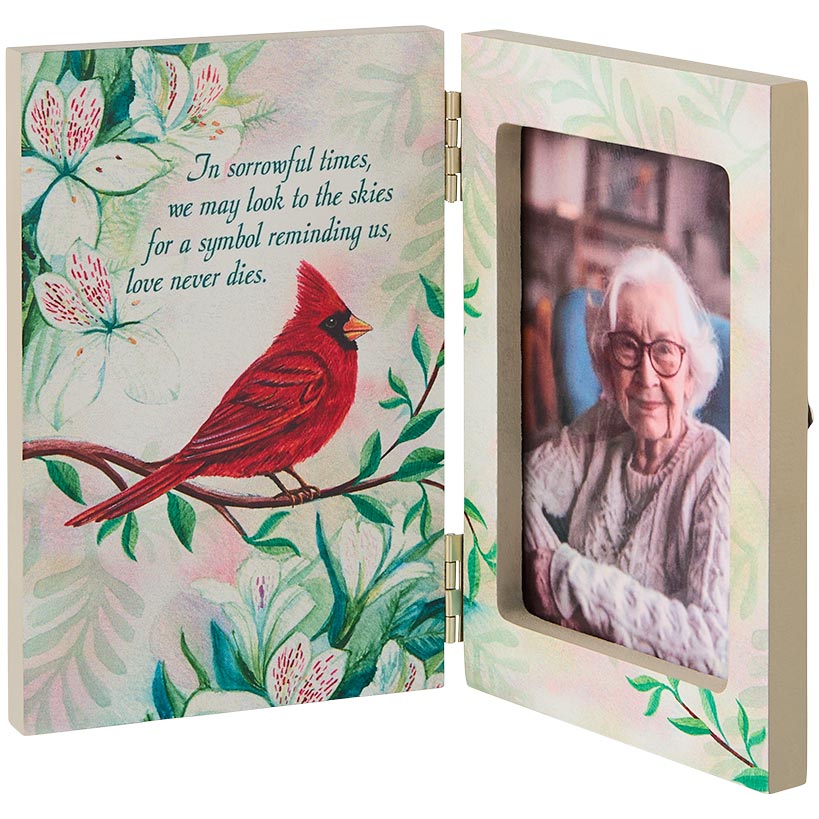 Cardinal Love Never Dies Mug & Coaster Set or Frame - Image 2