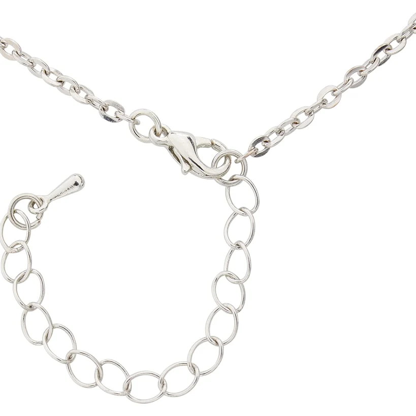 Cat Eye Stone Pink Pendant Necklace - Image 3