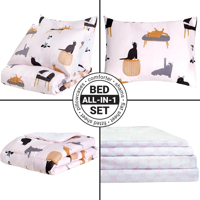 Cat's Life Reversible King Complete Comforter Set - Image 6