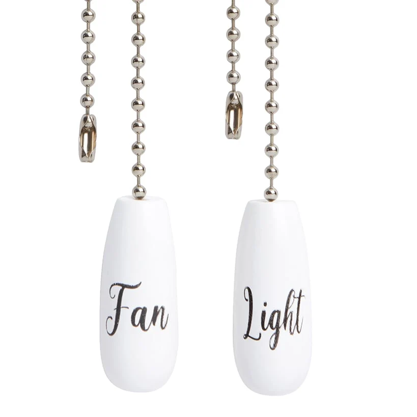 Ceiling Fan and Light Pulls Set of 2 Black - Image 4