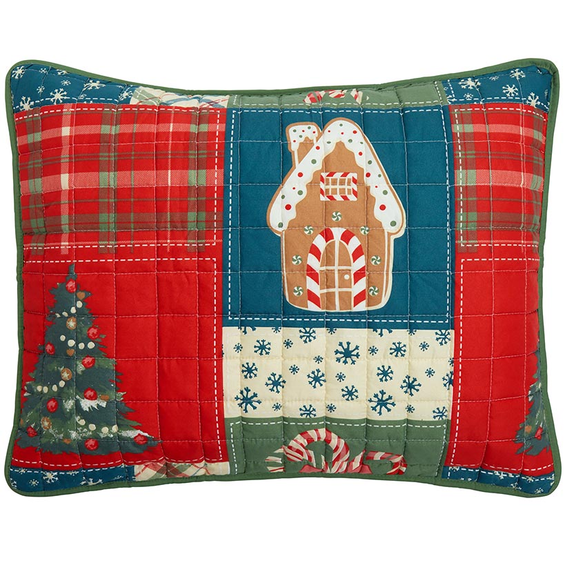Christmas Patchwork Reversible Full/Queen or King Quilt, or Sham - Image 2