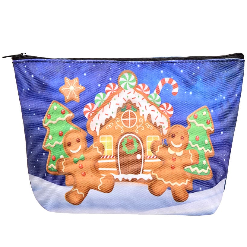 Christmas Zipper Pouch - Snowman or Gingerbread - Image 6
