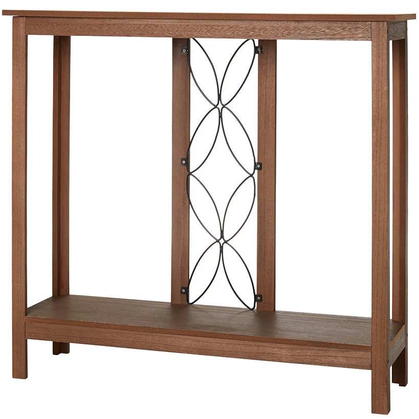 Decorative Wood-Like Console Table or Matching Shelf with Metal Scroll - Image 5