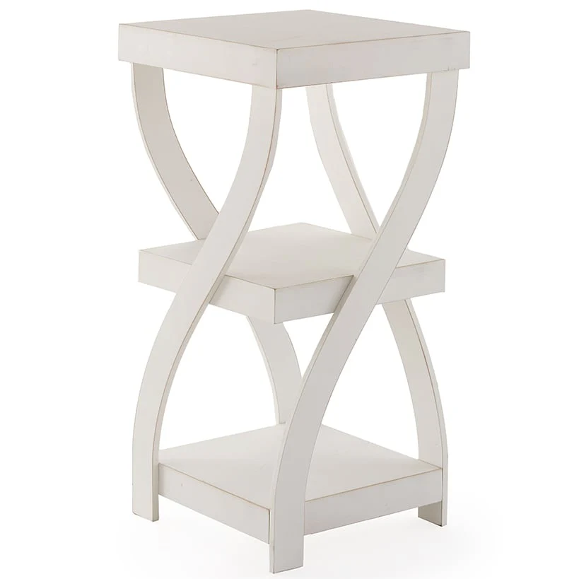 Distressed Twisted Wood Accent Table - Image 4
