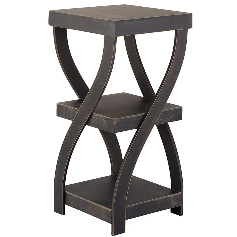 Distressed Twisted Wood Accent Table - Image 8