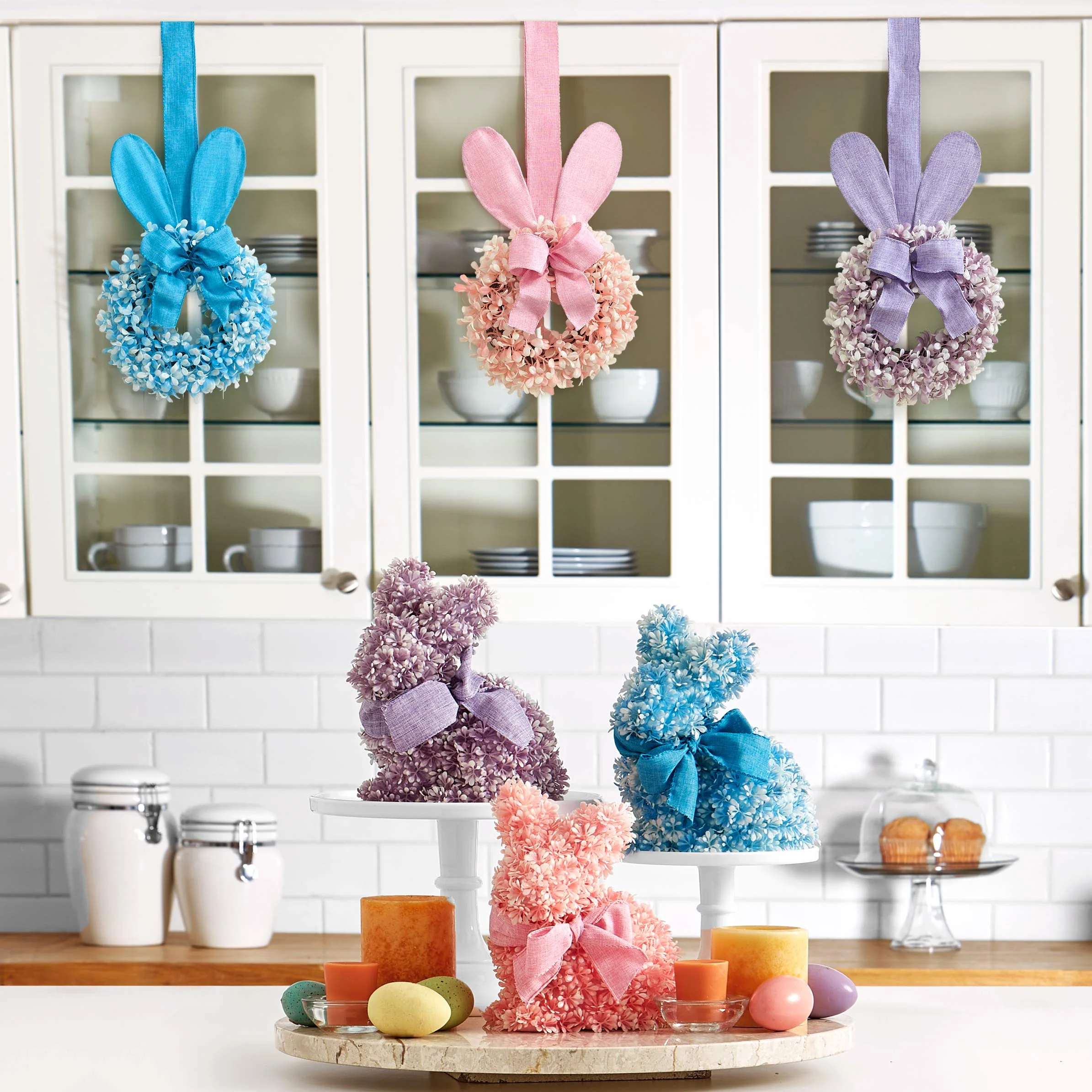 Easter Bunny Flower Figure - Blue, Pink, Or Purple - Image 2