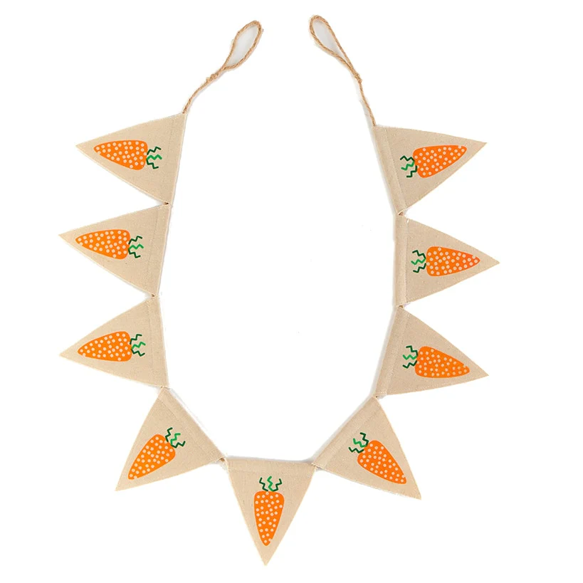 Easter Country Bunnies, Decorative Carrot Garland, or Carrot Wreath - Image 9