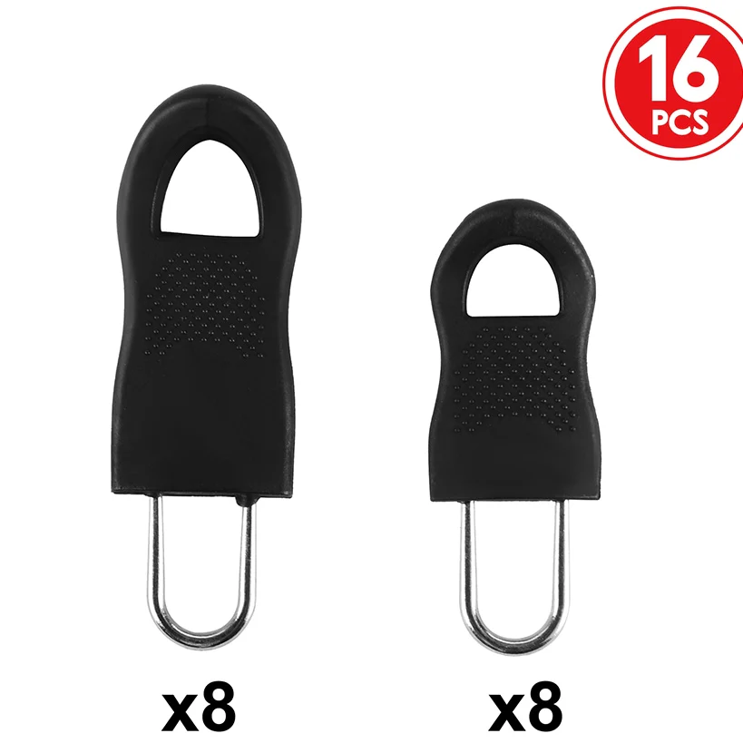 Easy Fix Zipper Pulls Plastic Replacement Sliders Set of 16 - Image 3