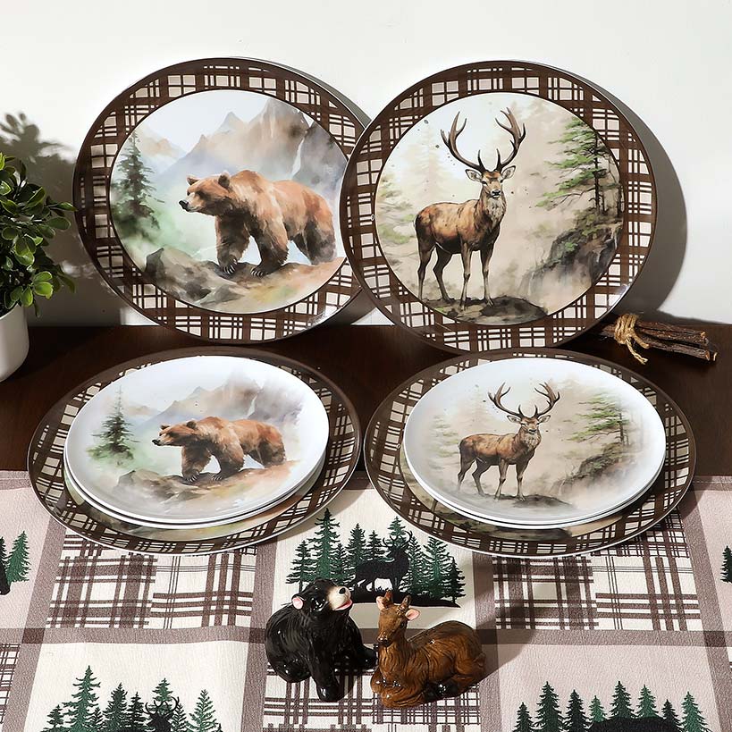 Enchanting Lodge Luxe Wilderness Bear and Deer Salt and Pepper Shakers - Image 3