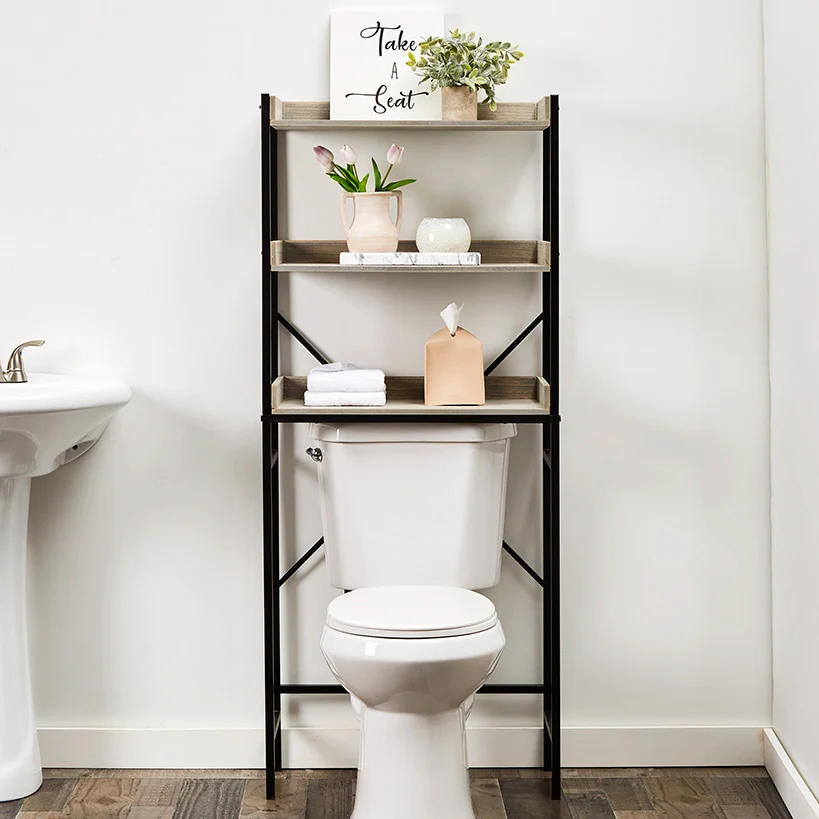 Farmhouse Bathroom Furniture Collection in Metal and Wood - Image 7