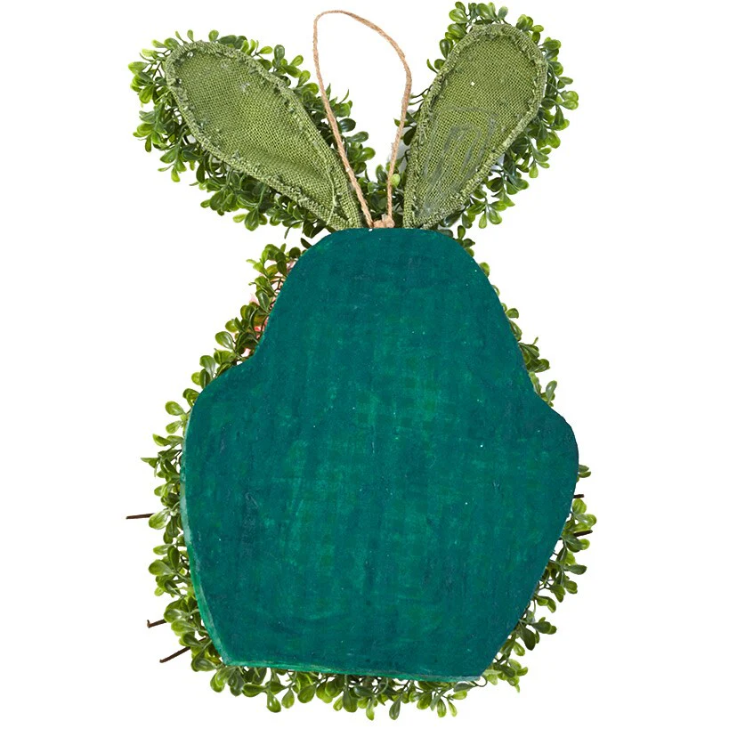 Faux Boxwood Bunny Door Hanger - Image 3