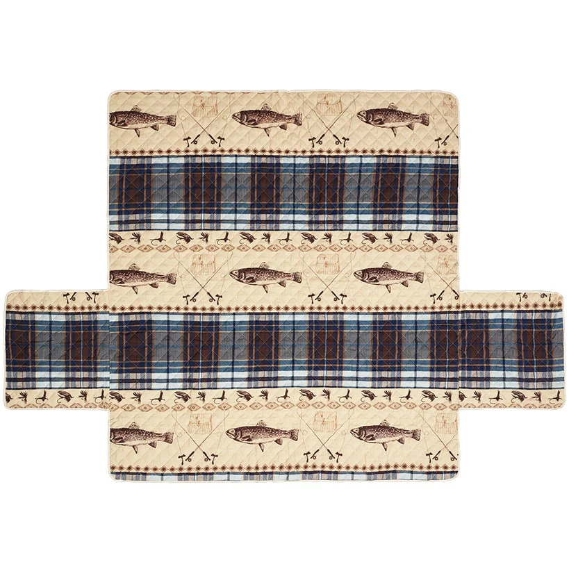 Fly Fishing Quilted Furniture Cover Chair, Loveseat, or Sofa - Image 4
