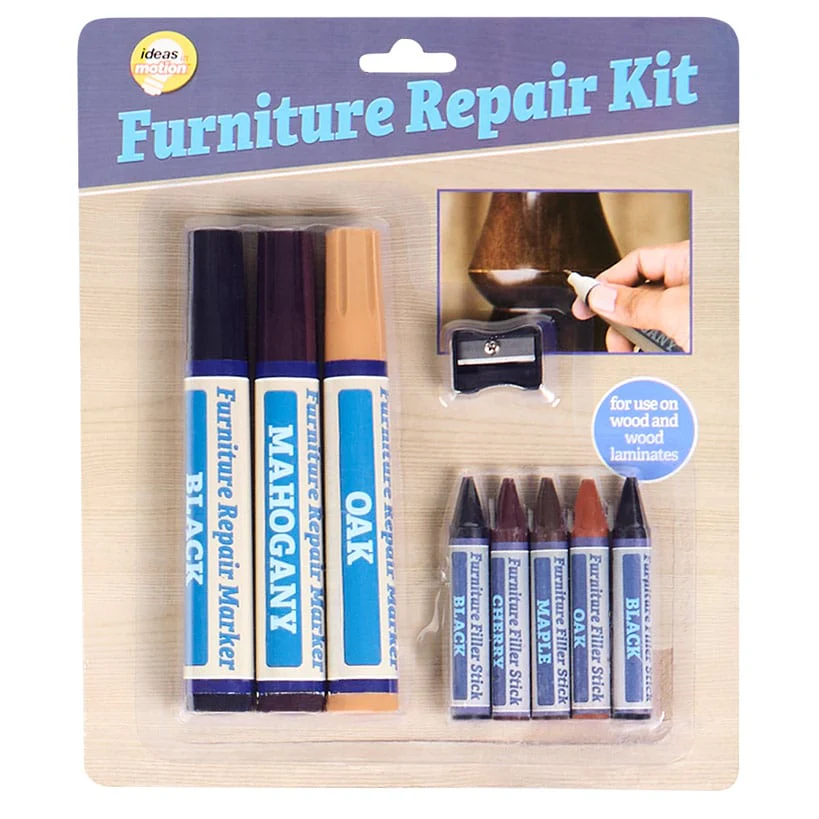 Furniture Repair and Restore Kit 3 Markers and 5 Wax Filler Sticks - Image 3