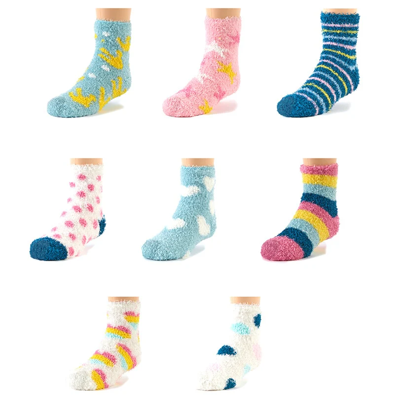 Girl's Cozy Socks Pack - Set of 8 - Image 2