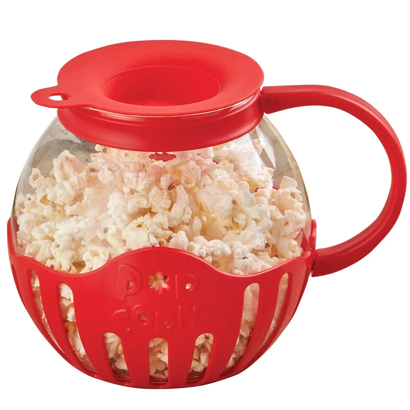 Glass Microwave Popcorn Popper with Silicone Lid - Image 4