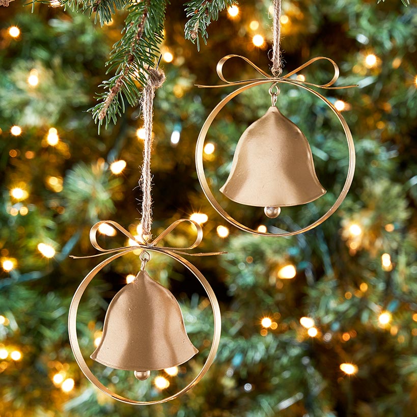 Hanging Metal Ornaments Set of 2