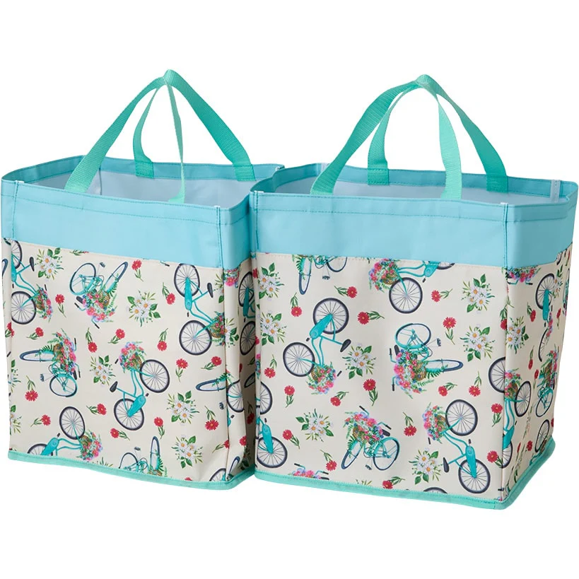 Heavy-Duty All Purpose Patterned Tote Bags - Set of 3 - Image 7