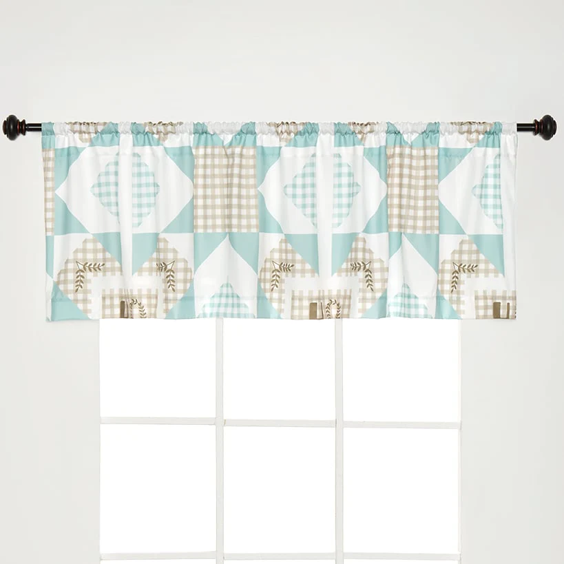 Home Pattern Shower Curtain, Bath Rug, Hand Towels, Valance, or Hooks - Image 3