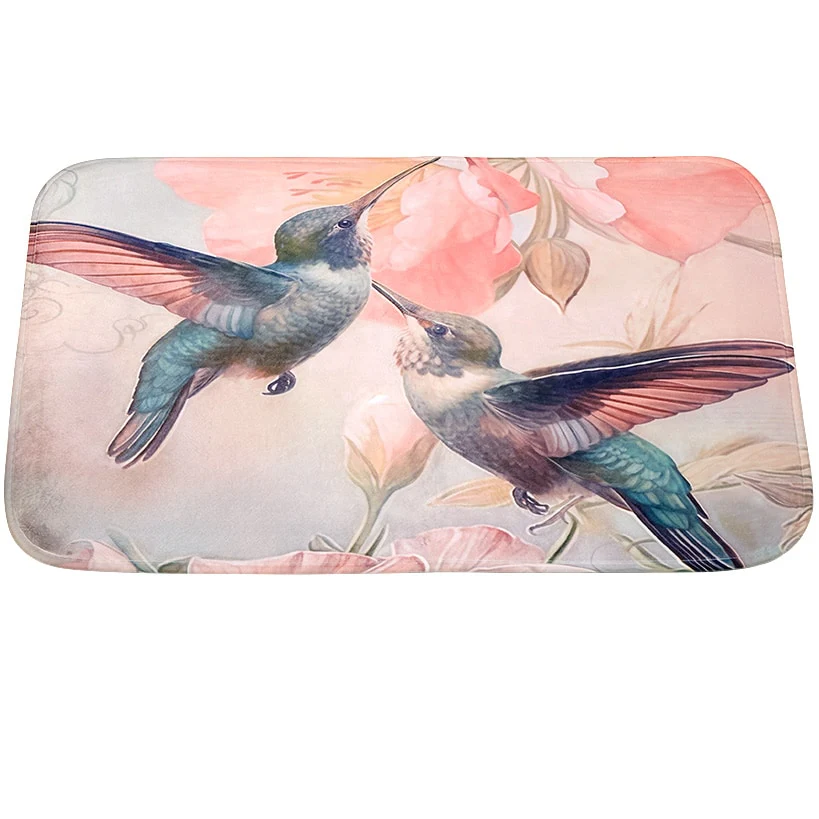 Hummingbird Memory Foam Bath Rugs and Shower Curtain 16-Pc. Set - Image 6
