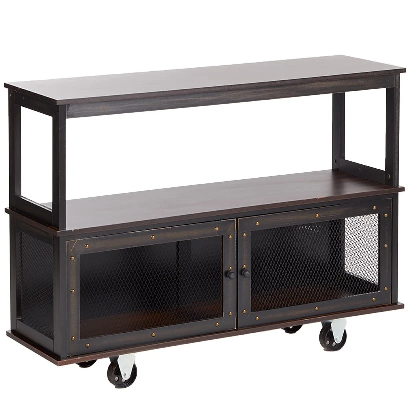 Industrial Rolling Buffet Serving Cart - Kitchen or Bar - Image 5