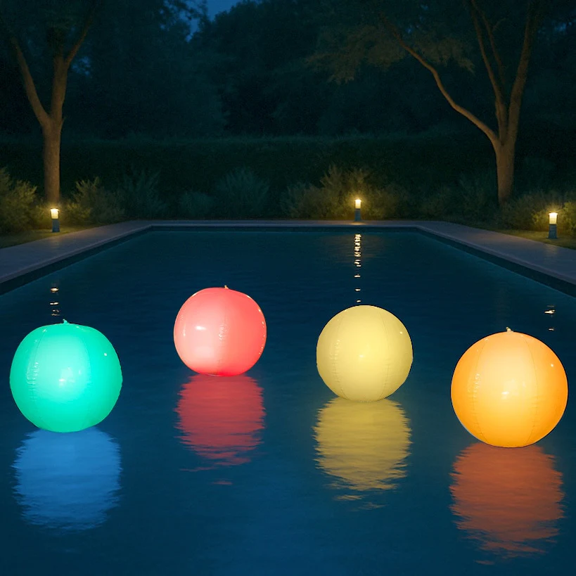 Inflatable LED Glowing Balls Set of 2 Color Change With Remote - Image 3