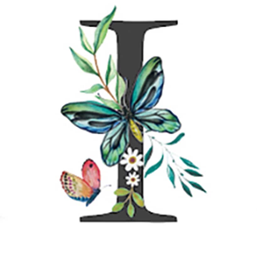 Initial Floral Butterfly Jewelry Cases - Image 10