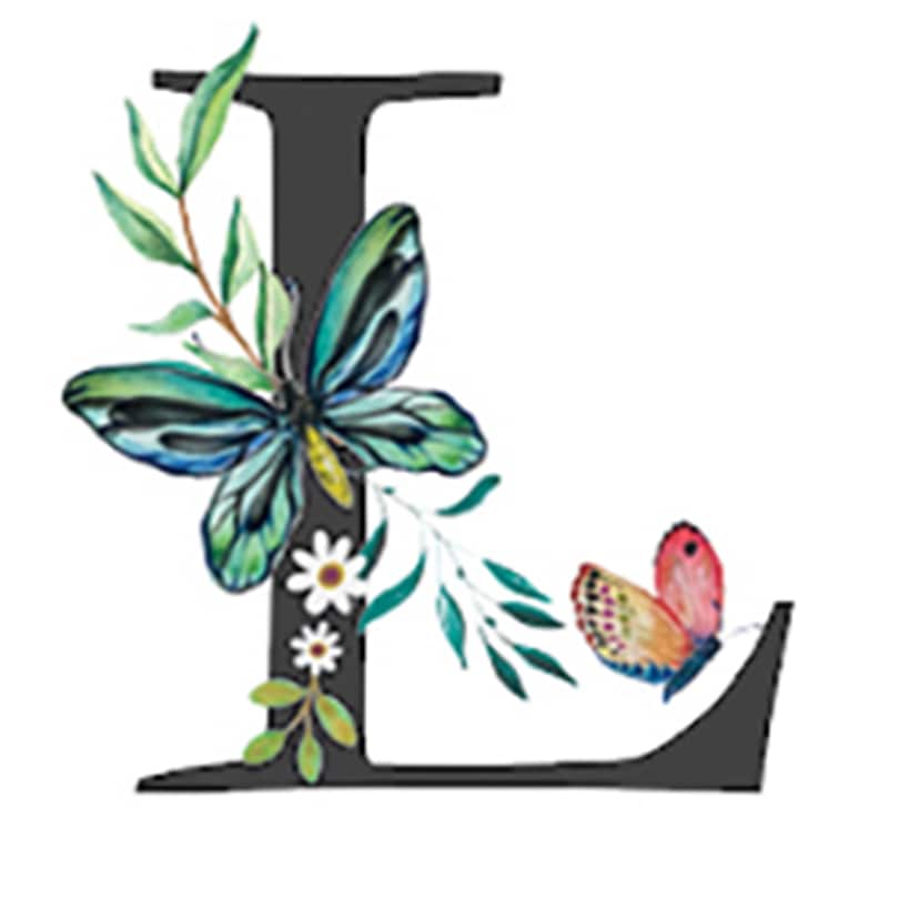 Initial Floral Butterfly Jewelry Cases - Image 13