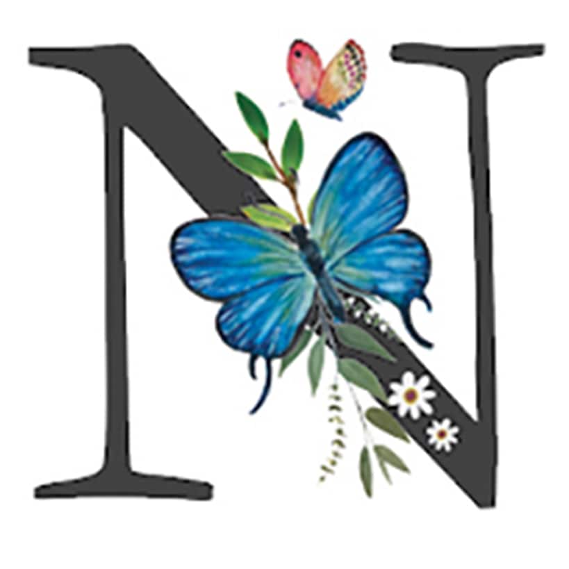 Initial Floral Butterfly Jewelry Cases - Image 15