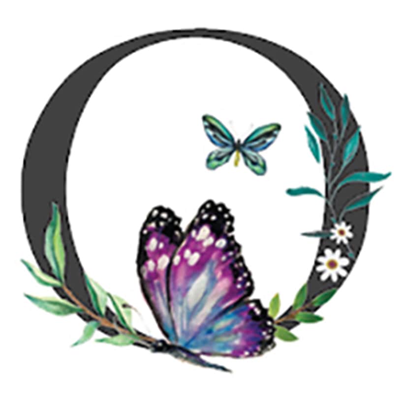 Initial Floral Butterfly Jewelry Cases - Image 16