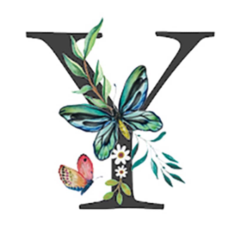 Initial Floral Butterfly Jewelry Cases - Image 26