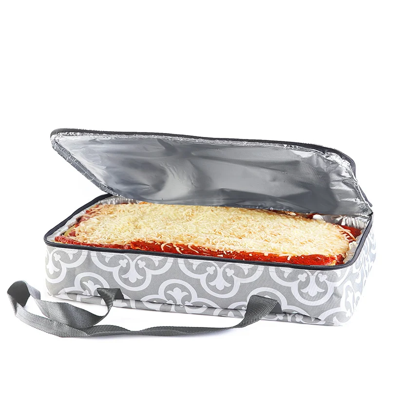 Insulated Casserole or Slow Cooker Travel Tote - Medallion or Damask - Image 4