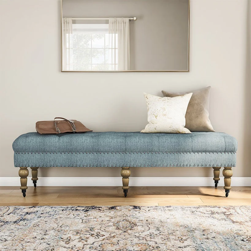 Isabelle Linen 62"  Bench