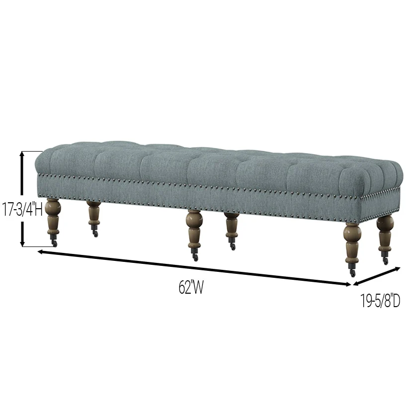 Isabelle Linen 62"  Bench - Image 2