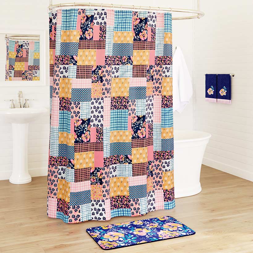 Jolene Patchwork Memory Foam Bath Rug - Image 2