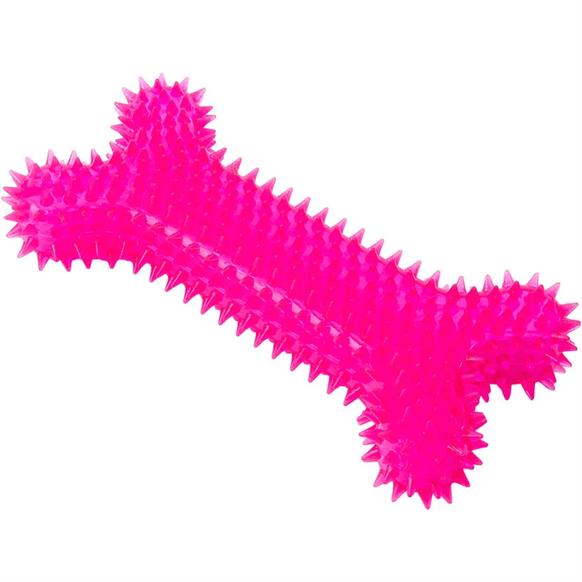 Jumbo Spike Chew Bone Toy With Squeaker For Dental Health - Image 3