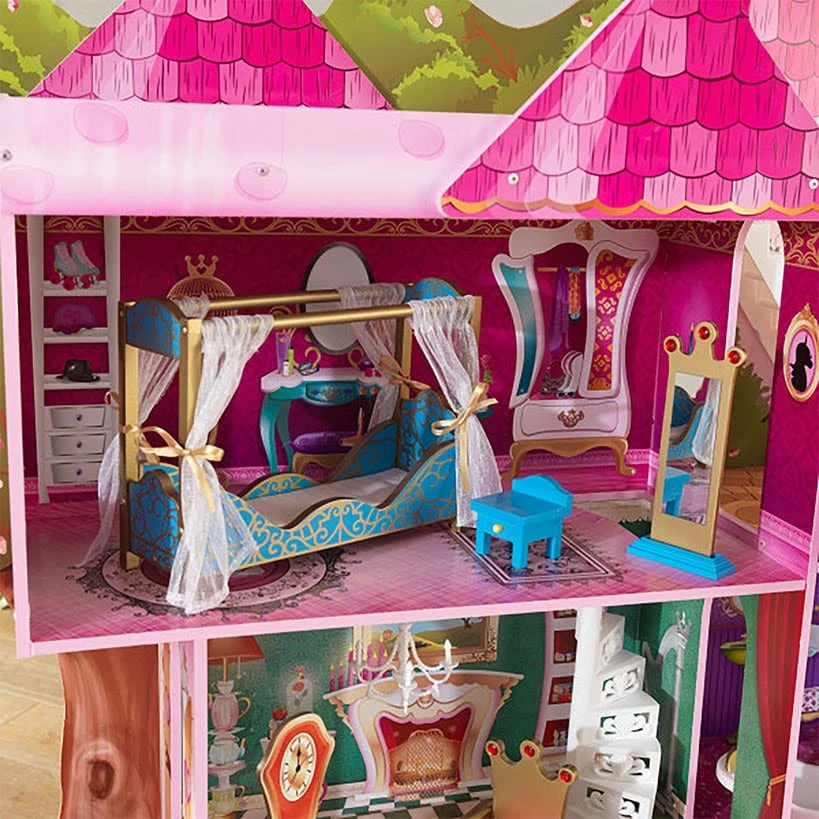 Kidkraft® Storybook Mansion - Fairytale Dollhouse with 14 Furniture Pieces - Image 4