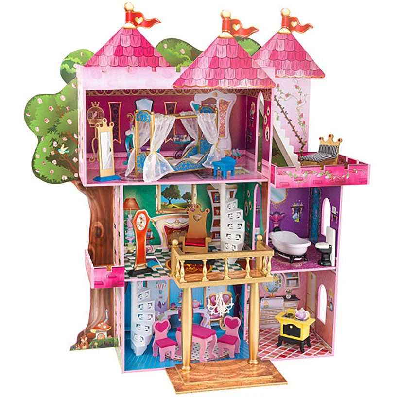 Kidkraft® Storybook Mansion - Fairytale Dollhouse with 14 Furniture Pieces - Image 5